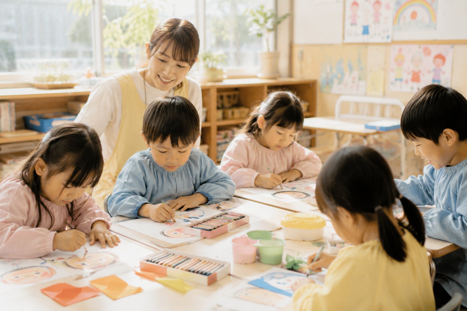 教室での製作活動