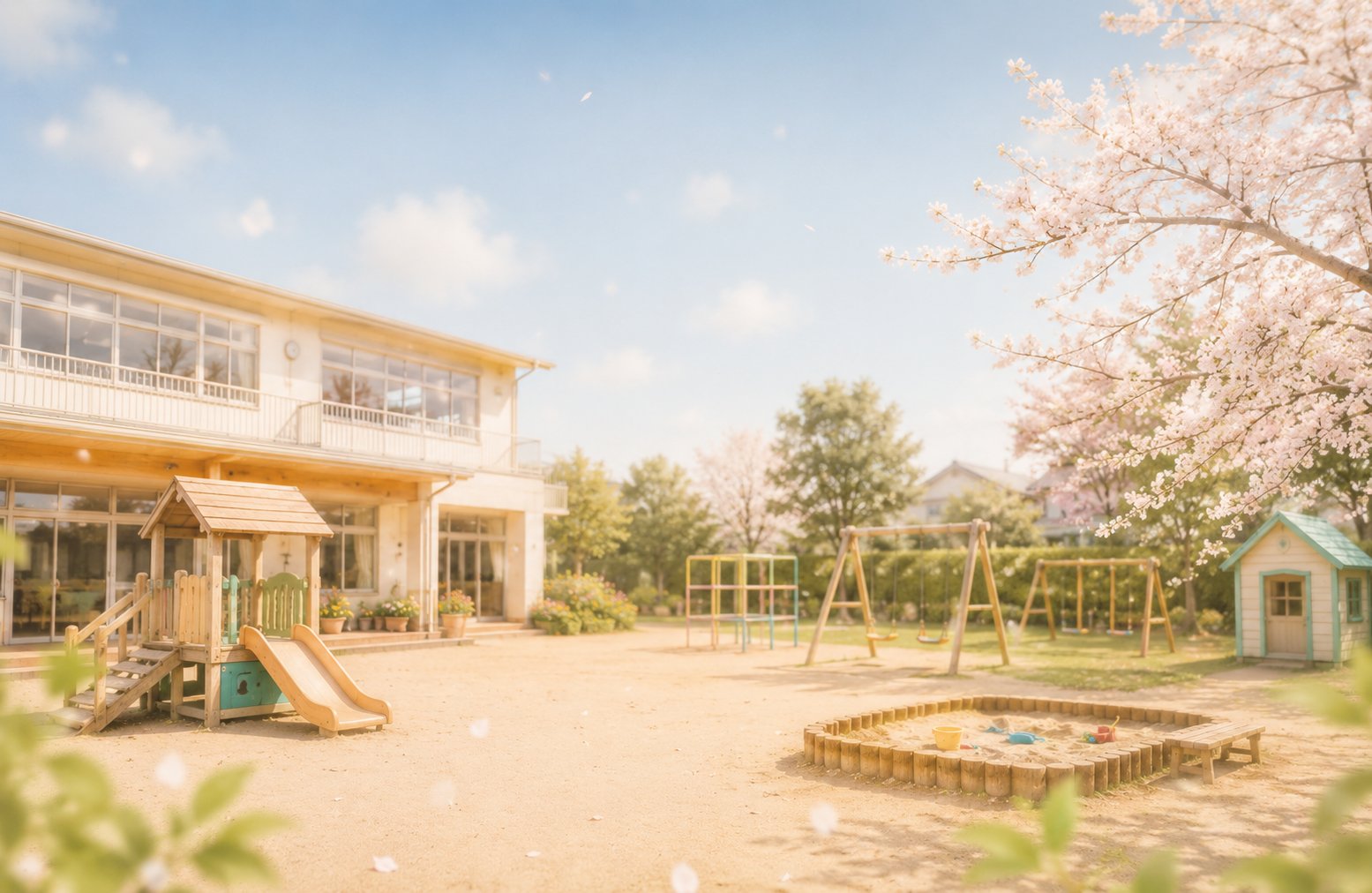 ひだまり幼稚園の園庭風景